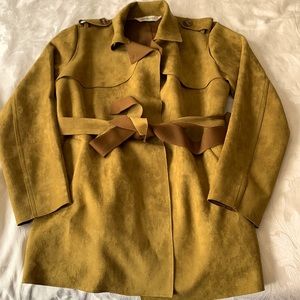 Davi & Dani lightweight suede-like green jacket